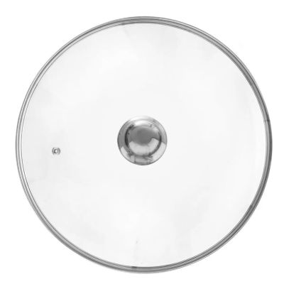 Üvegfedő rozsdamentes acél fogantyúval, 30 cm átmérőjű