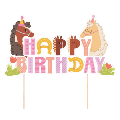 Alles Gute zum Geburtstag mit Hufeisen