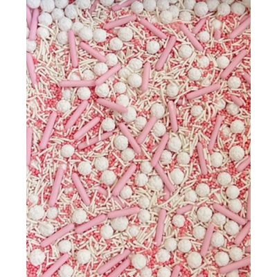 Streusel rosa und weiße Stäbchen, Mohn, Mimose 20g