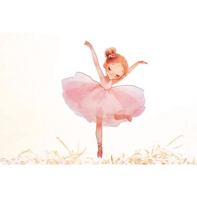 Spitze - Ballerinas rosa Holz