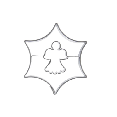 Gwiazda z aniołkiem w formie foremki do ciastek