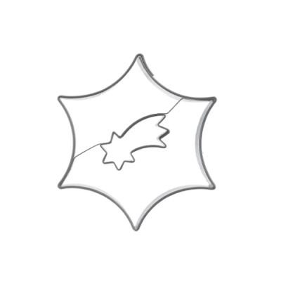 Gwiazda z foremką do ciastek w kształcie komety