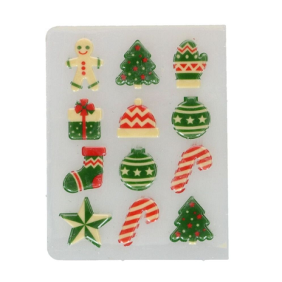 Set Weihnachts-Schokoladendekorationen Mix 12-tlg