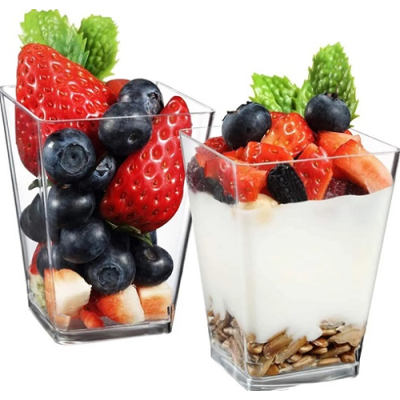 Kubeczki deserowe kwadratowe 120ml 50 szt.