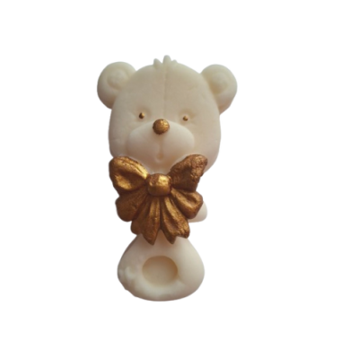 Rassel, weißer Teddybär