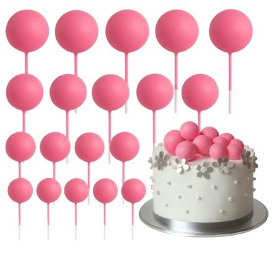 Zápich guličky tmavo-ružové matné 20 ks