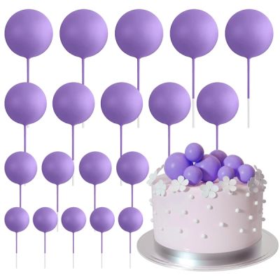 Zápich guličky fialové matné 20 ks