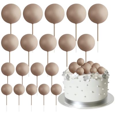 Zápich guličky béžové matné 20 ks