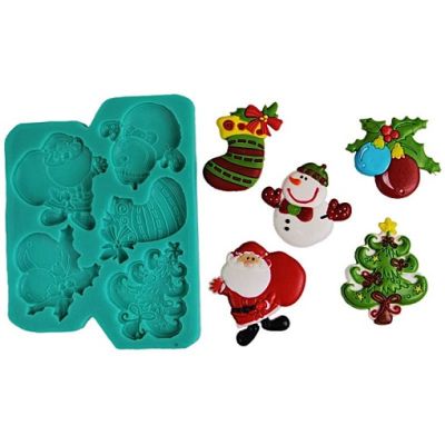Szilikon forma karácsonyfához és Mikuláshoz
