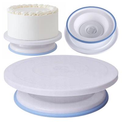 Rotating stand white-blue diameter 28 cm