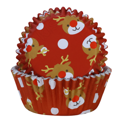 Paper cups with reindeer 30 pcs