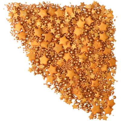 Posypka gwiazdki i kulki złote 20g