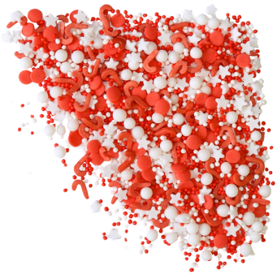 Posyp vánoční bílo-červený mix 30g