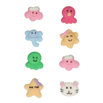 Sada cukrové dekorace Kawaii 8 ks