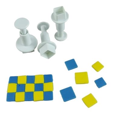 Square cutter with plunger 3 pcs