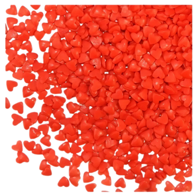 Streuherzen, rot, glänzend, Mini, 5 mm, 30 g