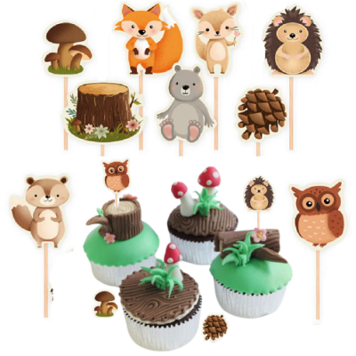 Zápich lesní zvířátka 9 ks