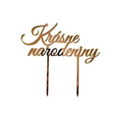 Boldog születésnapot gravírozás arany akril