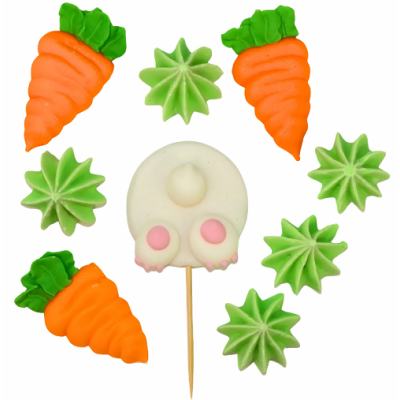 Zápich zajíc, mrkev a pusinky 9 ks