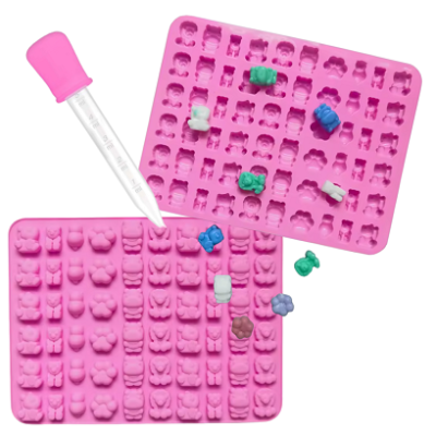 Silicone mold - mix of animals with pipette