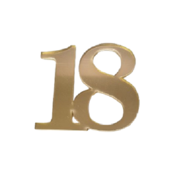 Zápich zlatý akryl č.18