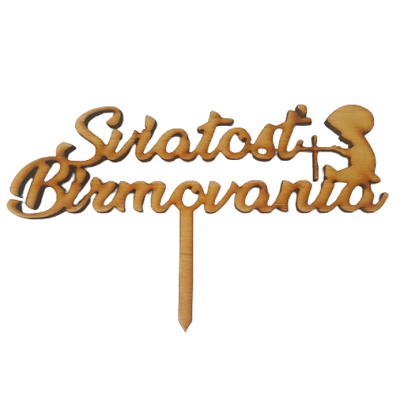 Zápich Svátost biřmování s chlapečkem dřevo