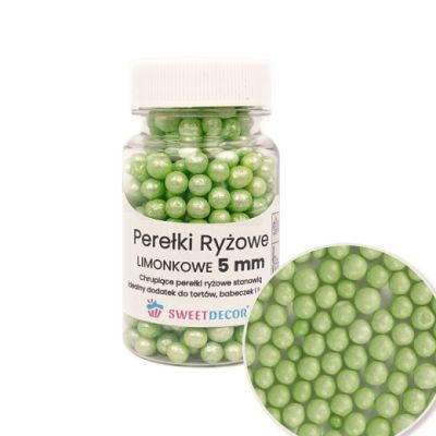 Perličky ryžové zelené 5 mm 40 g