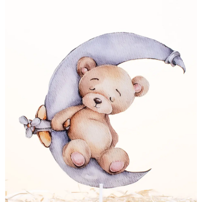 Zápich Medvídek na měsíčku dřevo