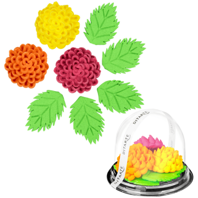 Chrysanthemum flowers set of 8 pcs
