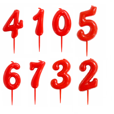 Świeca czerwona nr 0-7