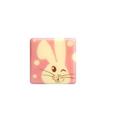 Dekoracja czekoladowa króliczek różowy 12 szt.