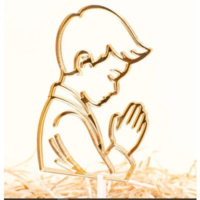 Rózsafüzér arany akril