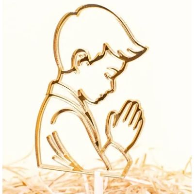 Rózsafüzér arany akril