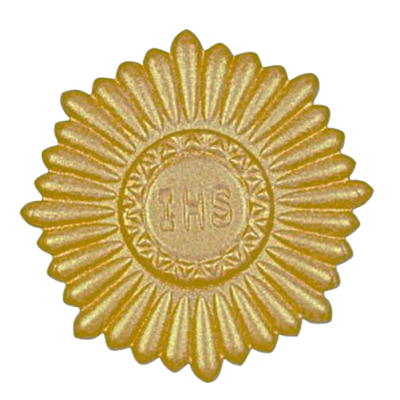 Goldgäste mit IHS-Inschrift