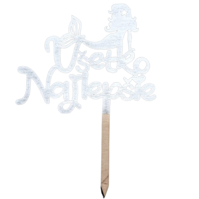 Boldog születésnapot sellőfa ezüst színű