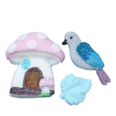 Madárral díszített cukor