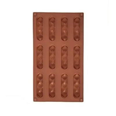 Silikon-Riegelform mit Muster, 12 Stück