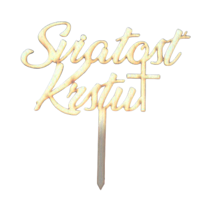 Inschrift Sakrament der Taufe Holz