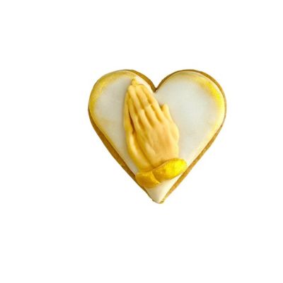 Mézeskalács szív + imádkozó kezek