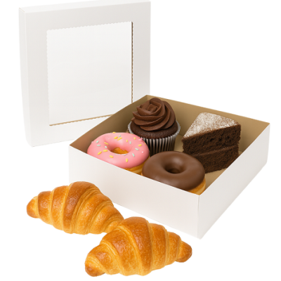 Kuchenkarton mit Sichtfenster 30x30x10 cm