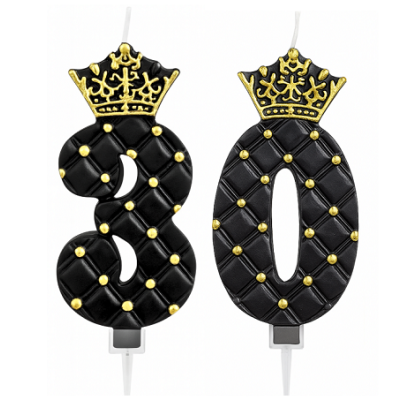 Cake candle black no.40