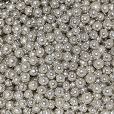 Chocolate sprinkles silver beads 5 mm 50 g