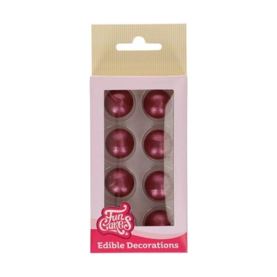 Red chocolate balls - 2 cm 8 pcs