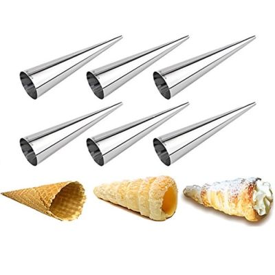 Stainless steel cone molds 12 cm, 6 pcs