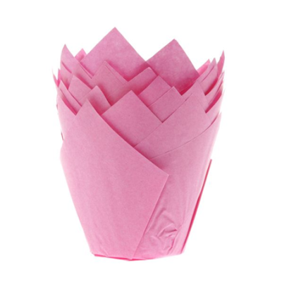 Košíčky tulipánové-ružové 36ks
