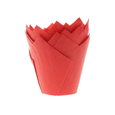 Košíčky tulipánové-červené 36ks