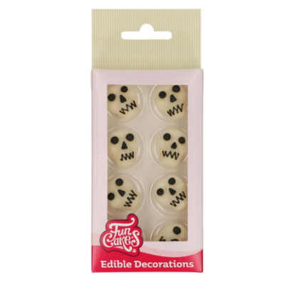 Sugar decoration Skulls 8pcs