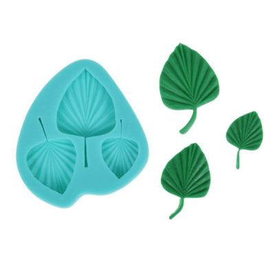 Silicone mold tropical leaves 3 pcs