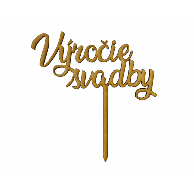Zápich Výročie svadby drevo zlaté