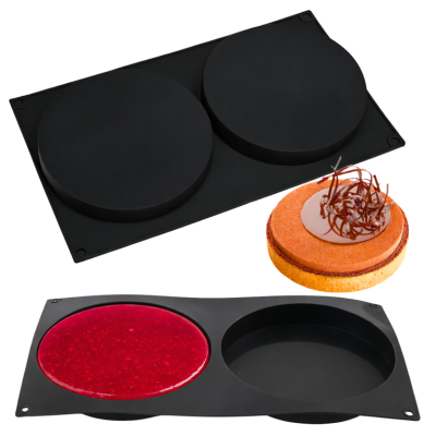 Silikon-Kreisform für 2 Stück, Durchmesser 20 cm